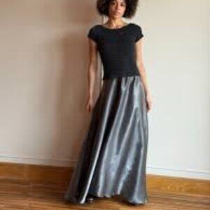 NWT JS Collections Carson Pirie Black and Silver Gown